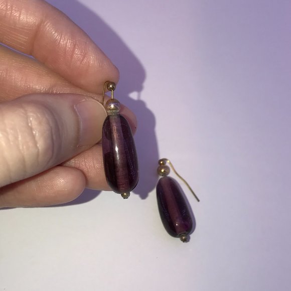 16 3/4" Red And Purple Beaded Necklace with Matching Earrings - Picture 13 of 13